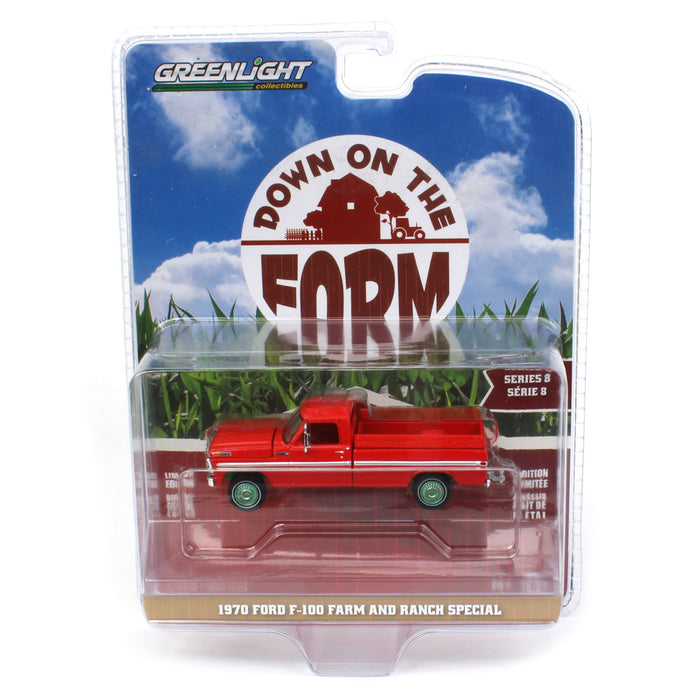 Green Machine ~ 1/64 1970 Ford F-100 Farm and Ranch Special with Side Boards, Down on the Farm Series 8