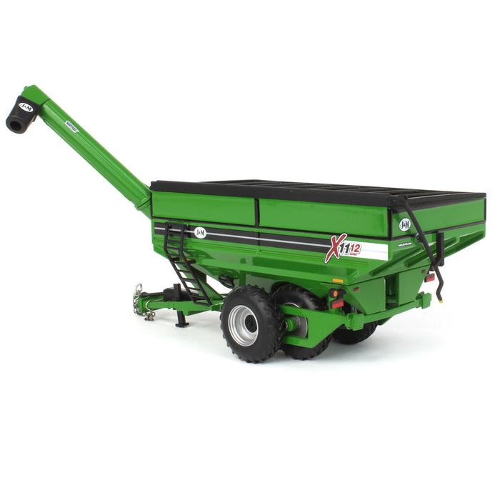 1/64 Green J&M 1112 X-Tended Reach Grain Cart with Tandem Walking Duals