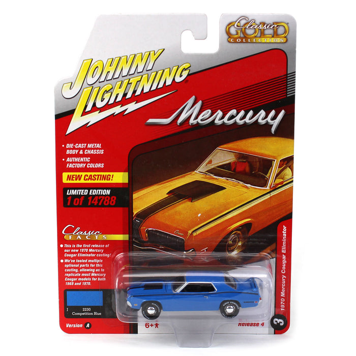 1/64 1970 Mercury Cougar Eliminator (Blue), Classic Gold 2021 Release 4A