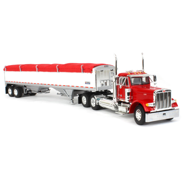 1/64 Red Peterbilt 379 Day Cab with White Wilson Pacesetter Grain Trailer, DCP by First Gear