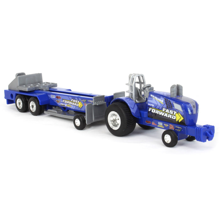1/64 New Holland "Fast Forward" Pulling Tractor with Sled