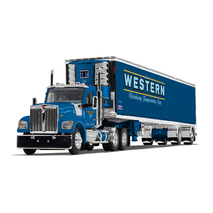 1/64 Kenworth W990 Day Cab & 53ft Utility Reefer Trailer, Western Distributing, DCP by First Gear