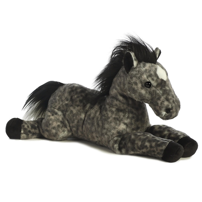 12" Jack Stuffed Dapple Gray Horse Flopsie by Aurora