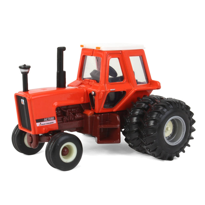 1/64 Allis Chalmers 7080 Maroon Belly Tractor with Rear Duals