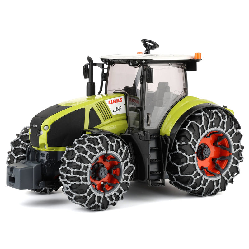 Toy Claas 1/16 Bruder Claas Axion 950 Tractor with Snow Chains & Snow Blade ...