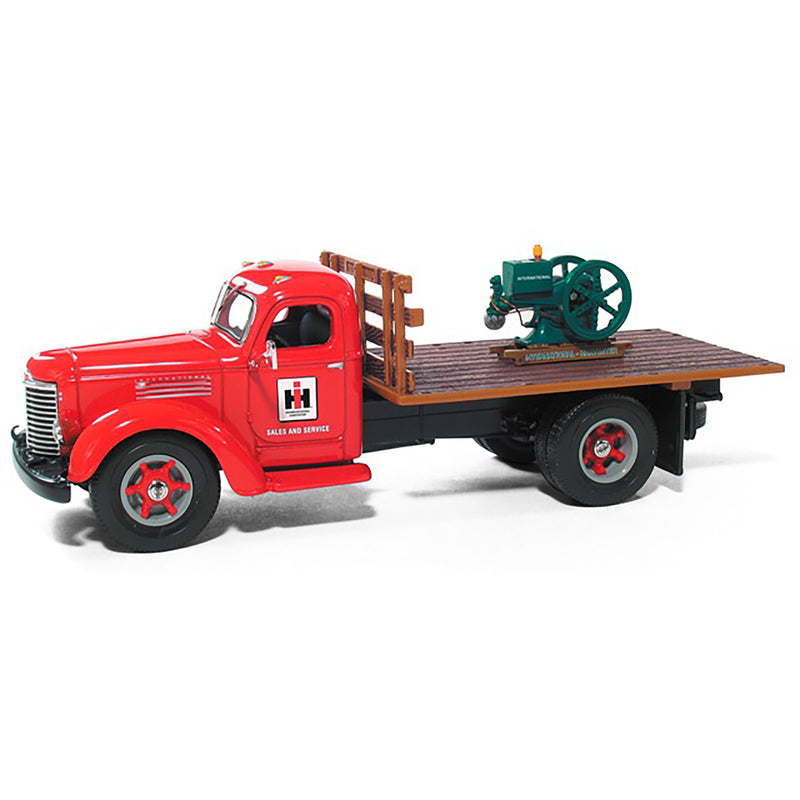 1/34 International Harvester KB-Flatbed Truck with Stationary Engine by First Gear - LOOSE