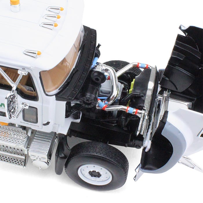 (B&D) 1/34 Mack Granite Waste Management Truck with Green Roll off Container - Damaged Item