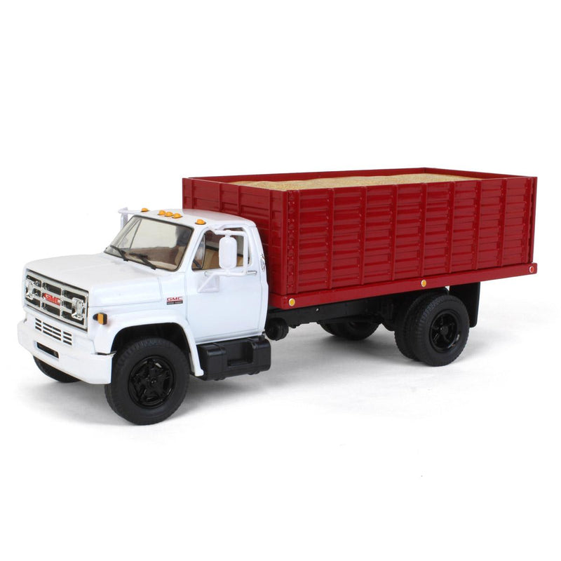 (B&D) 1/34 White & Red 1970s GMC 6500 Grain Truck with Corn Load by First Gear - Damaged Box