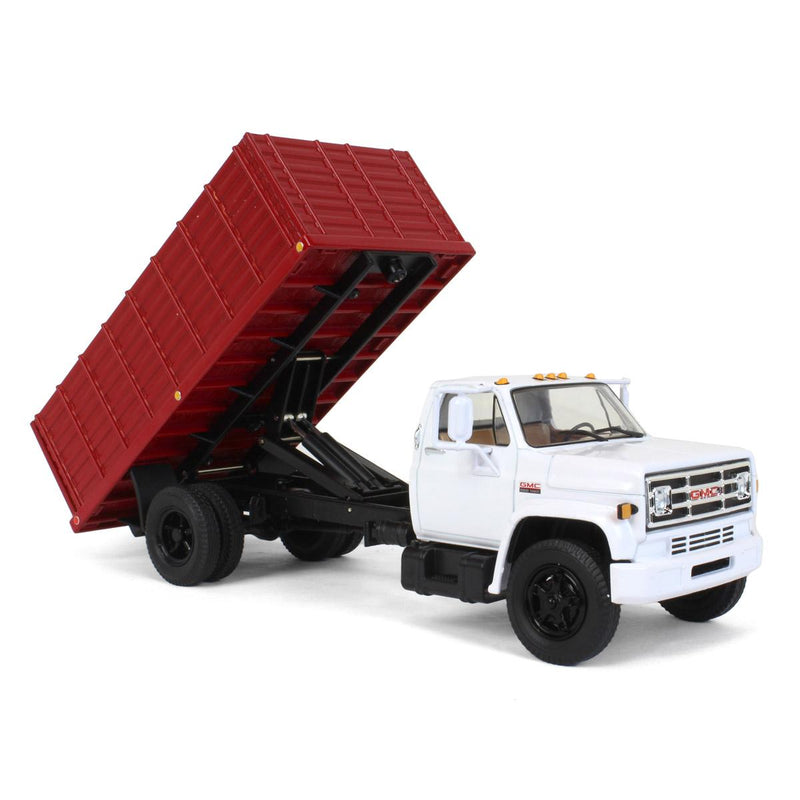(B&D) 1/34 White & Red 1970s GMC 6500 Grain Truck with Corn Load by First Gear - Damaged Box