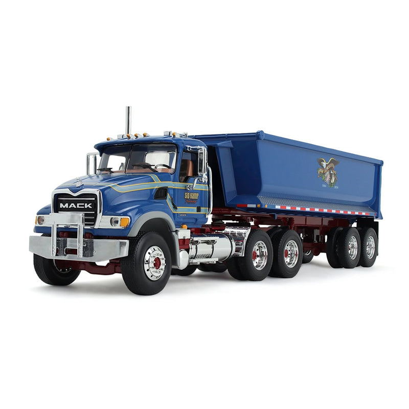 1/34 Mack Granite Semi Truck with Round End Dump Trailer by First Gear, Sid Kamp Trucking