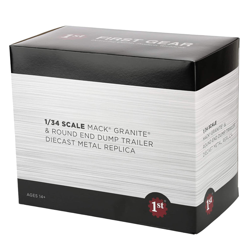 1/34 Mack Granite Semi Truck with Round End Dump Trailer by First Gear, Sid Kamp Trucking