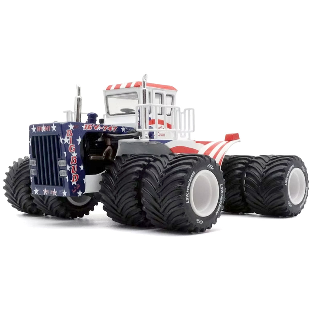 1/32 Patriotic Big Bud 16V-747 4WD Tractor with Titan LSW Tires by