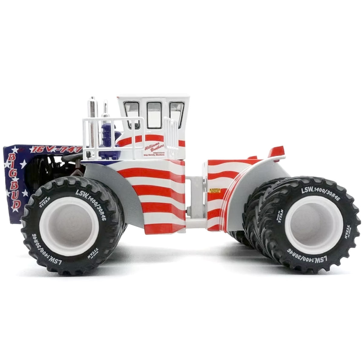 1/32 Patriotic Big Bud 16V-747 4WD Tractor with Titan LSW Tires by