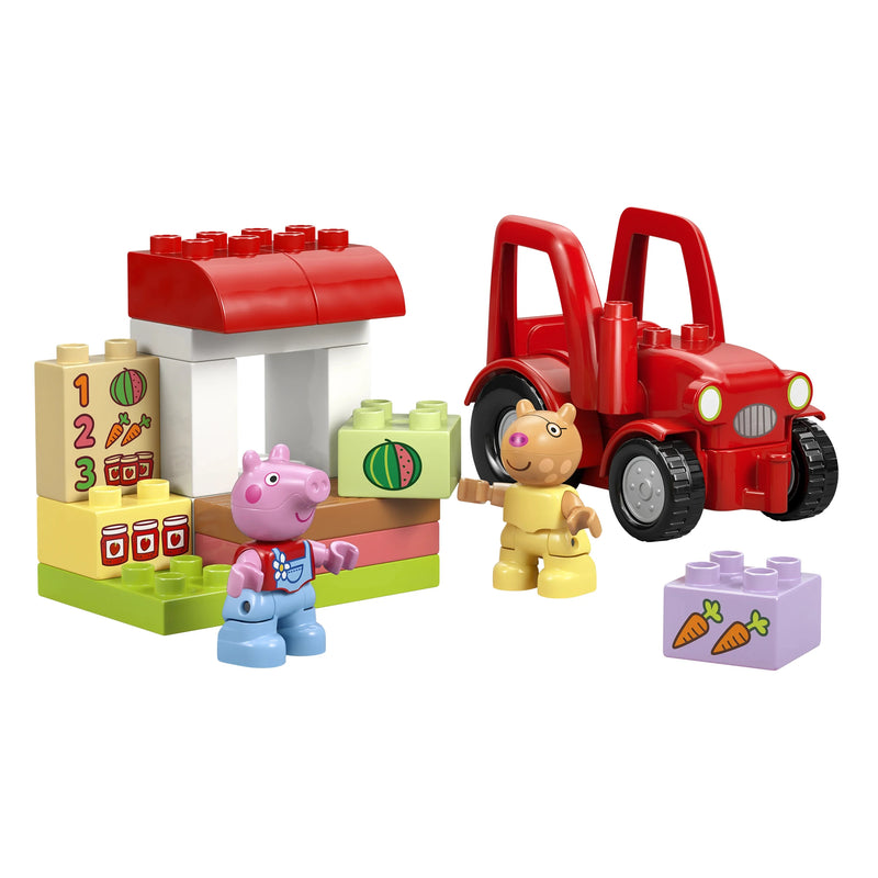 LEGO® DUPLO® Tractor & Farm Market with Peppa Pig Minifigures, 18 Pieces