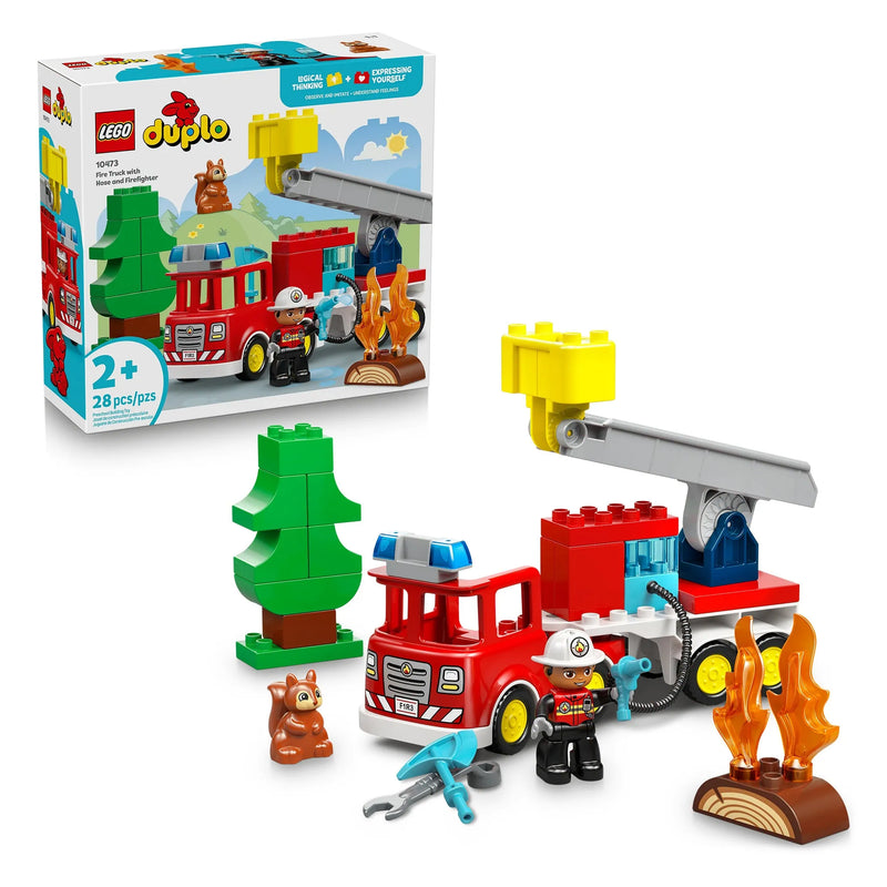 LEGO® DUPLO® Fire Truck with Hose & Firefighter, 28 Pieces