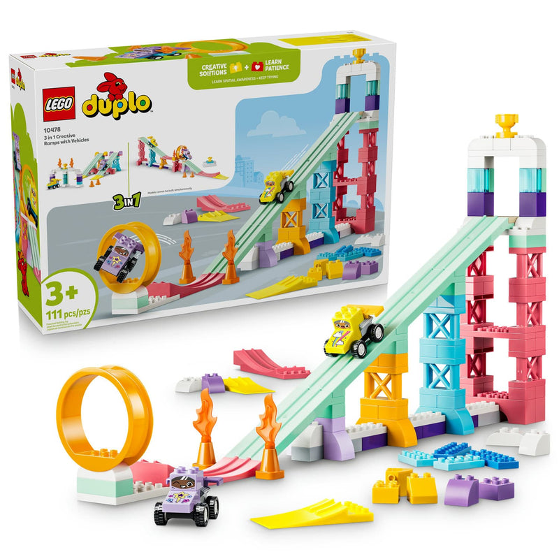 LEGO® DUPLO® Town 3-in-1 Creative Ramps with Vehicles Building Set, 111 Pieces