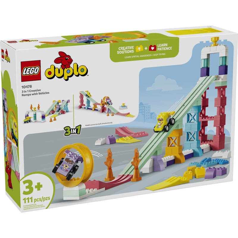 LEGO® DUPLO® Town 3-in-1 Creative Ramps with Vehicles Building Set, 111 Pieces