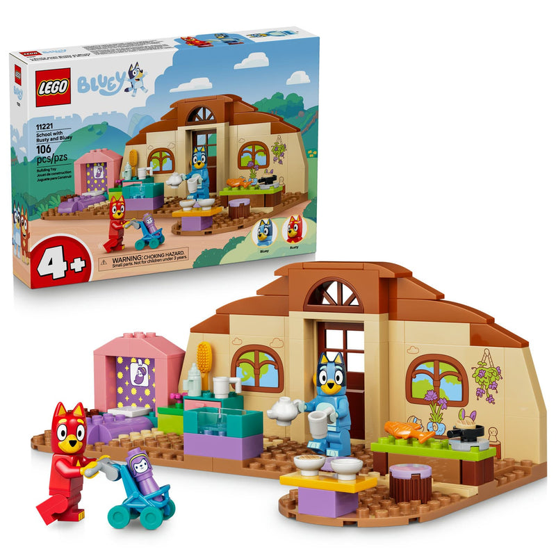 LEGO® Bluey™ School with Rusty & Bluey Building Set, 106 Pieces