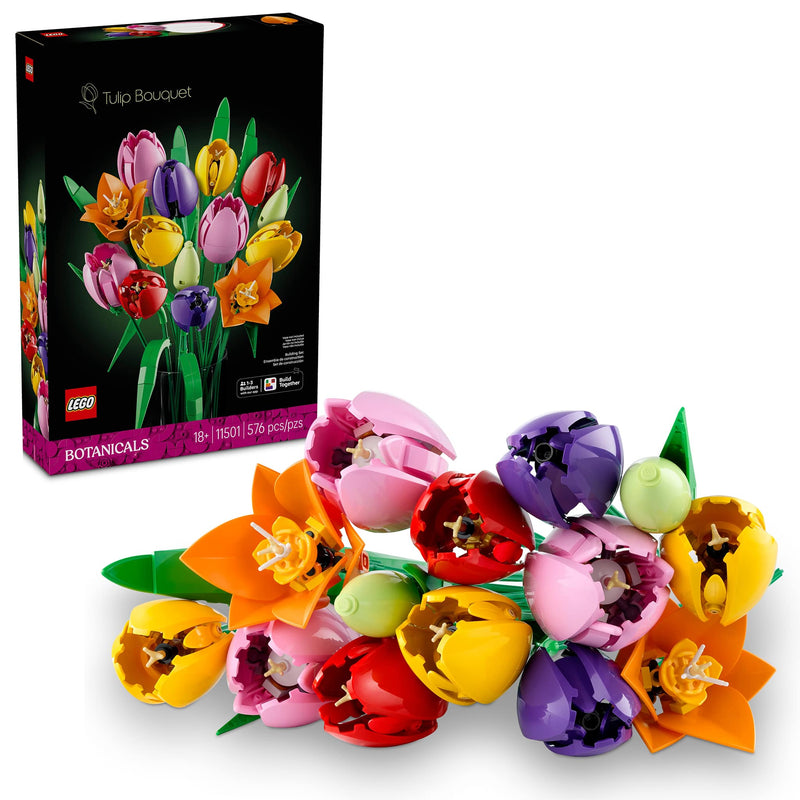 LEGO® Botanicals Tulip Floral Bouquet, 576 Pieces