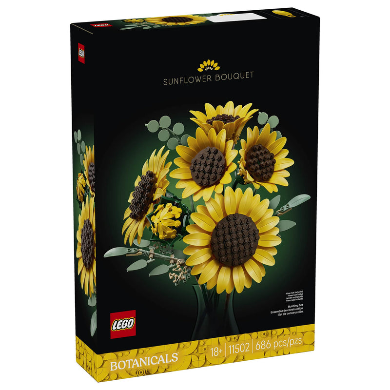 LEGO® Botanicals Sunflower Bouquet Building Sets, 686 Pieces