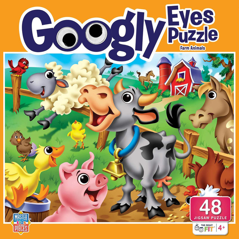 Googly Eyes Farm Animals 48 Piece Puzzle