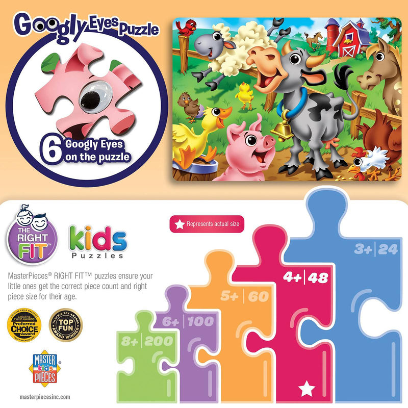 Googly Eyes Farm Animals 48 Piece Puzzle