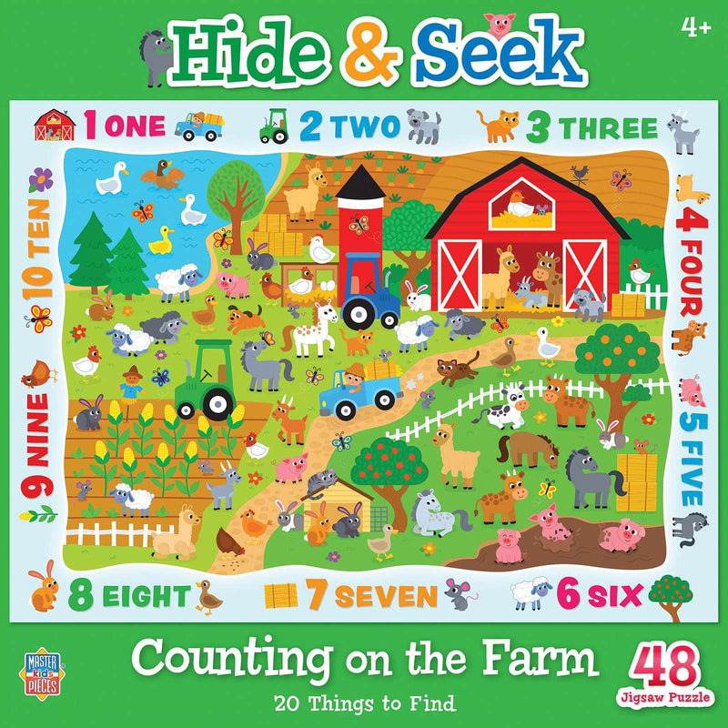 Hide & Seek Counting on the Farm 48 Piece Puzzle
