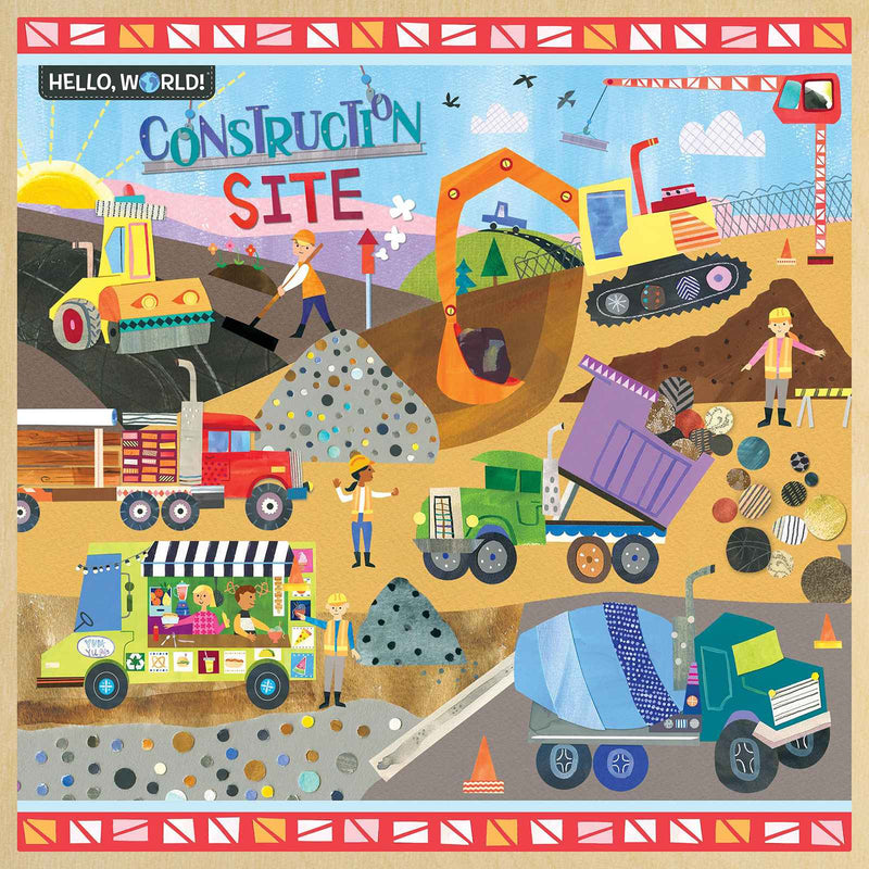 Hello, World! Construction Site 48 Piece Wood Puzzle