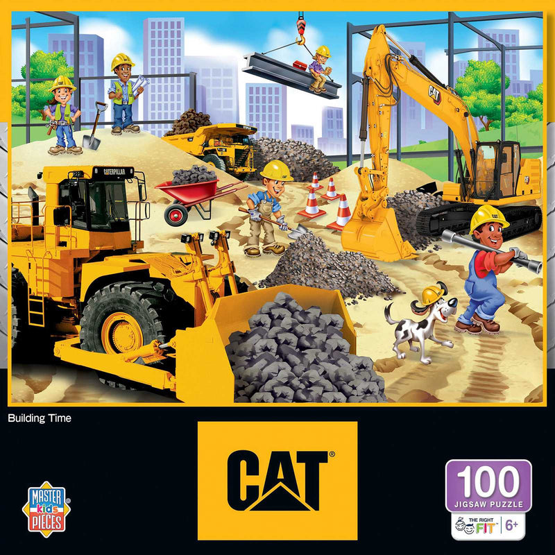 Caterpillar Building Time 100 Piece Puzzle