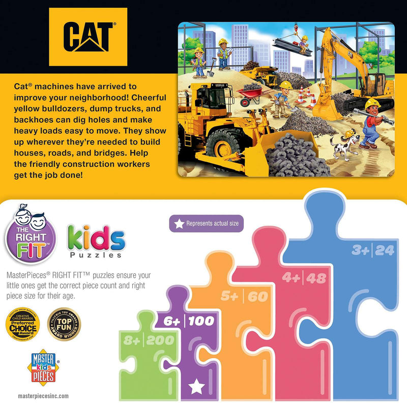 Caterpillar Building Time 100 Piece Puzzle