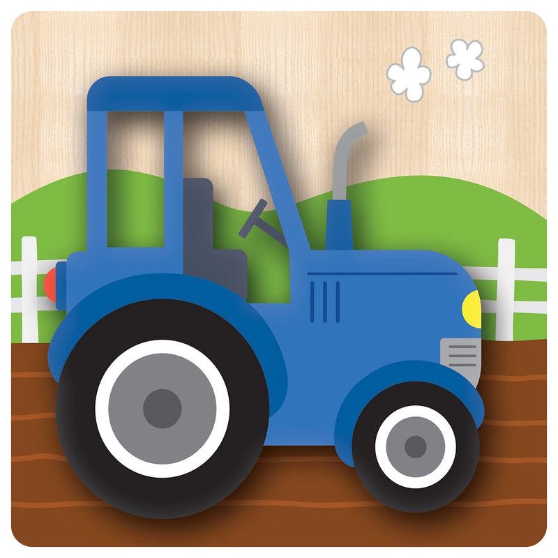 4-pack of Chunky Wood Farm Puzzles