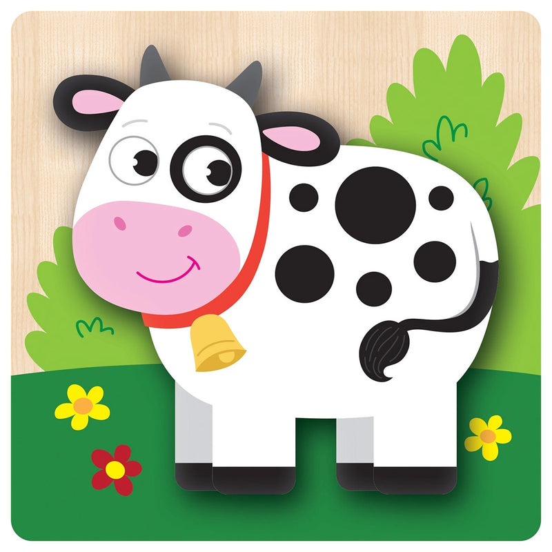 4-pack of Chunky Wood Farm Puzzles