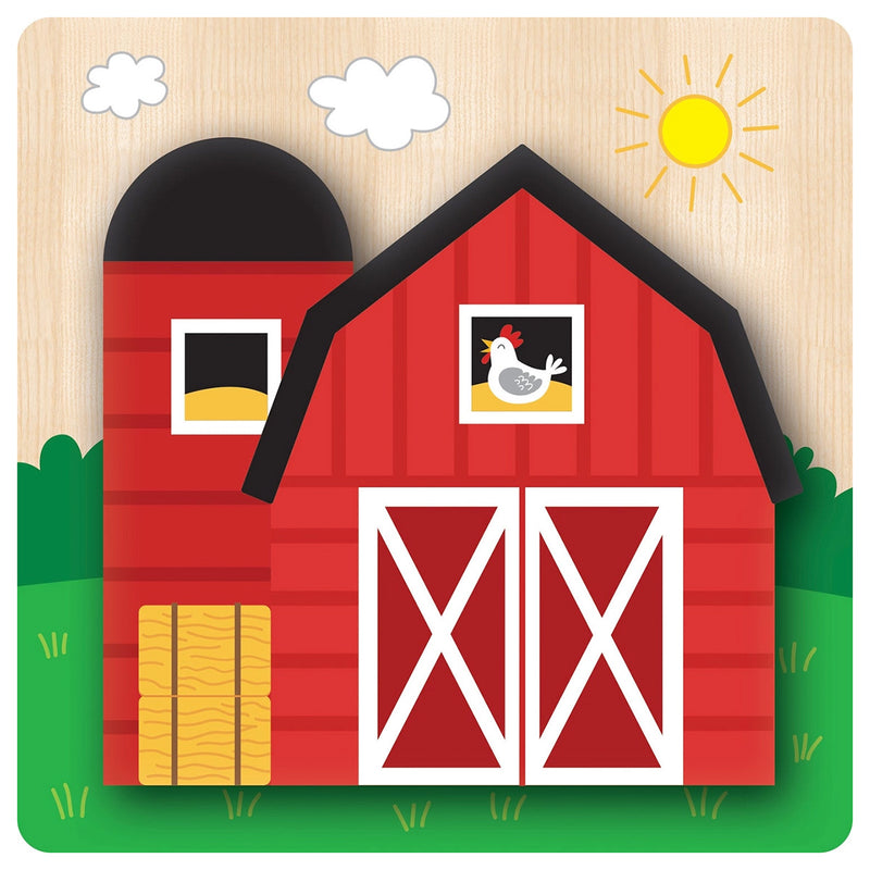 4-pack of Chunky Wood Farm Puzzles