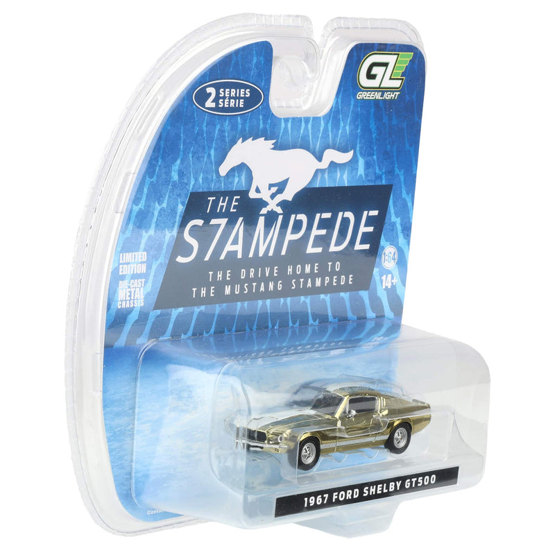 Gold Chrome Chase Unit ~ 1/64 1967 Shelby GT-500 Fastback, The Mustang Stampede Series 2