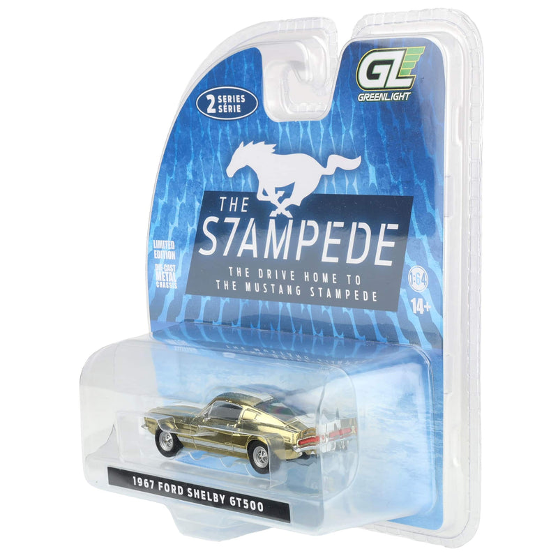Gold Chrome Chase Unit ~ 1/64 1967 Shelby GT-500 Fastback, The Mustang Stampede Series 2