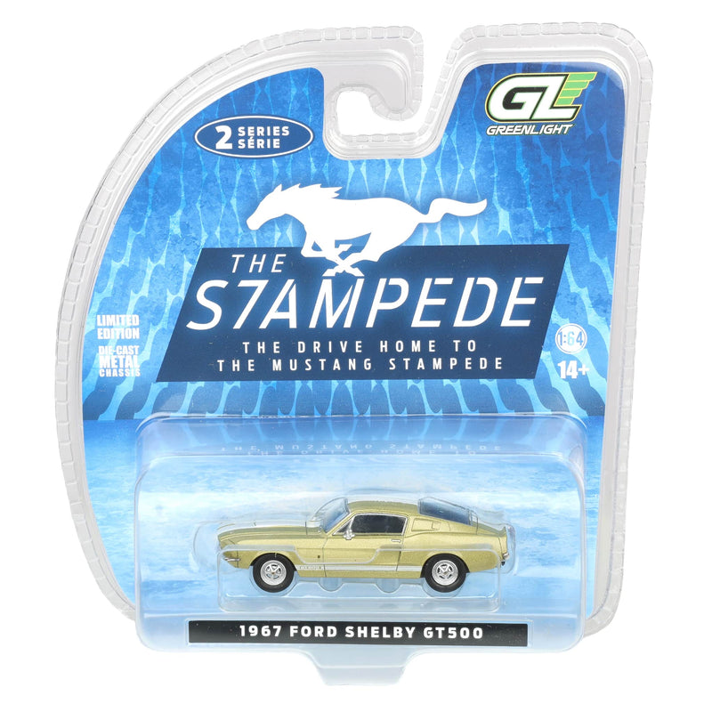 1/64 1967 Shelby GT-500 Fastback – Lime Gold, The Mustang Stampede Series 2