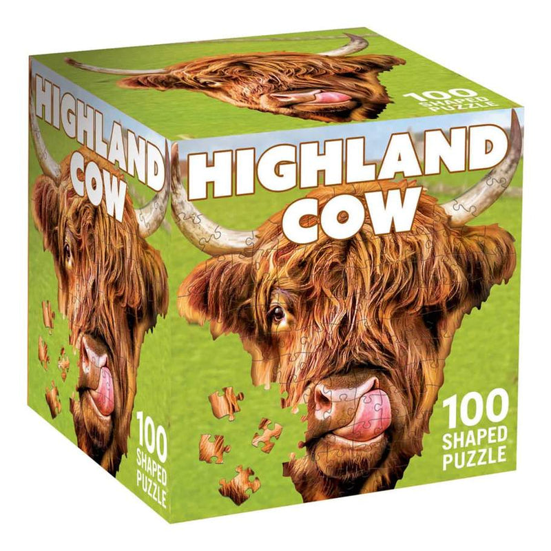 Highland Cow Shaped 100 Piece Squzzle Puzzle by Masterpieces
