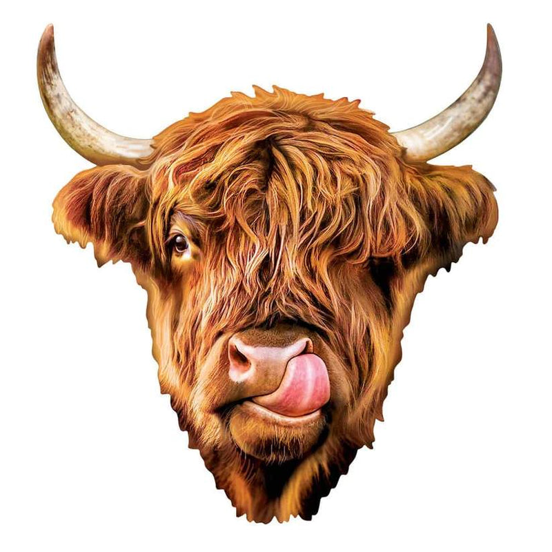 Highland Cow Shaped 100 Piece Squzzle Puzzle by Masterpieces