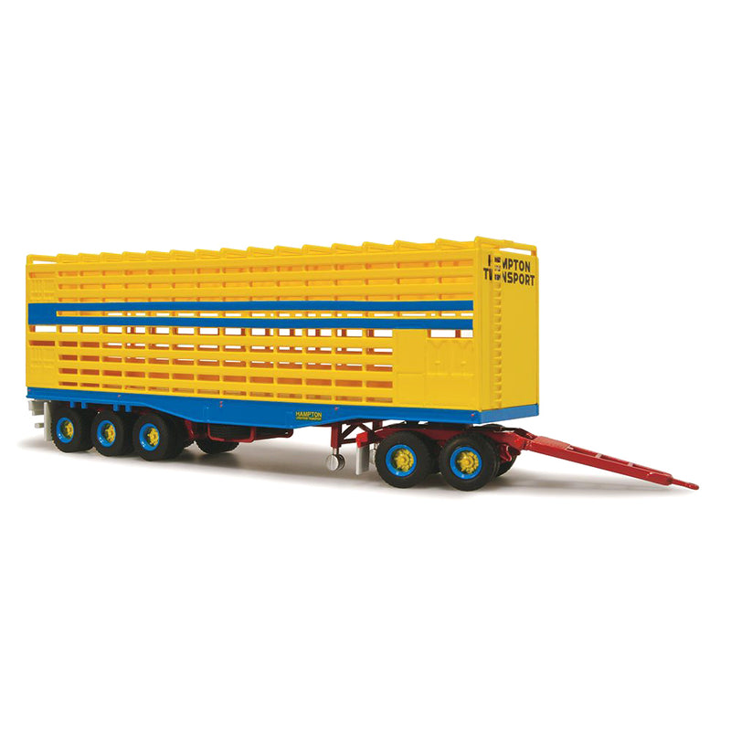 1/64 Hampton Transport Livestock Trailer with Dolly by Highway Replicas