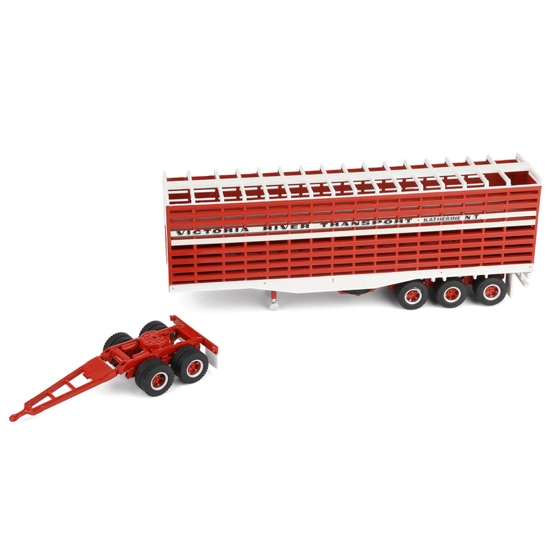 1/64 Victoria River Livestock Trailer with Dolly by Highway Replicas