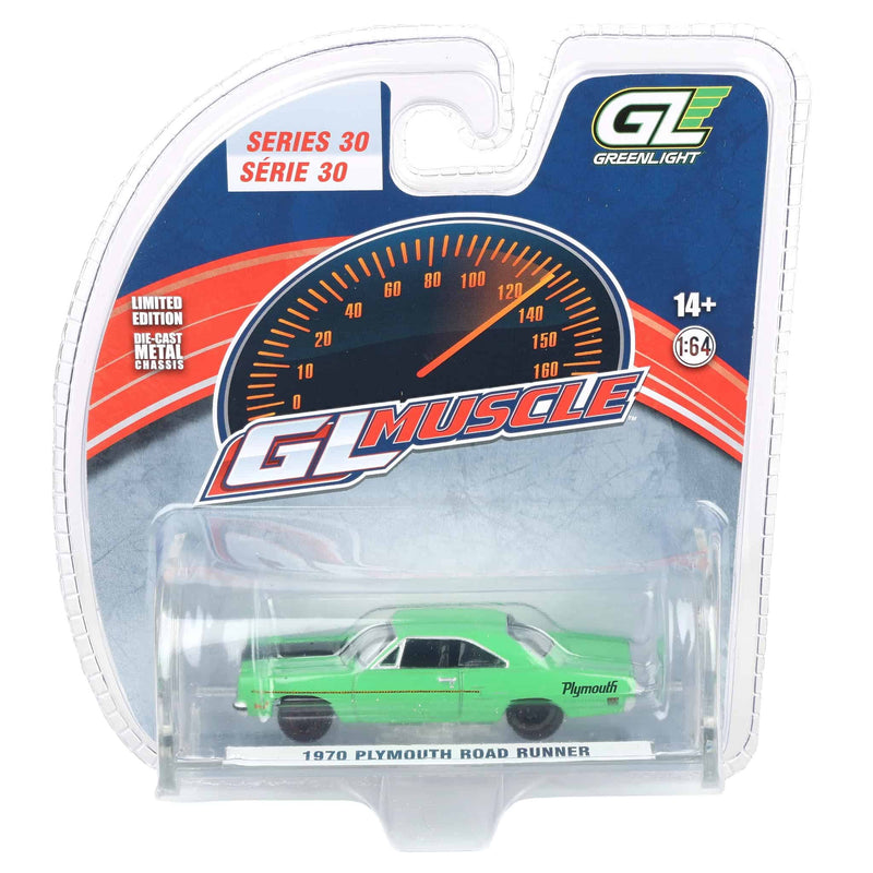 1/64 1970 Plymouth Road Runner, Green, GreenLight Muscle Series 30