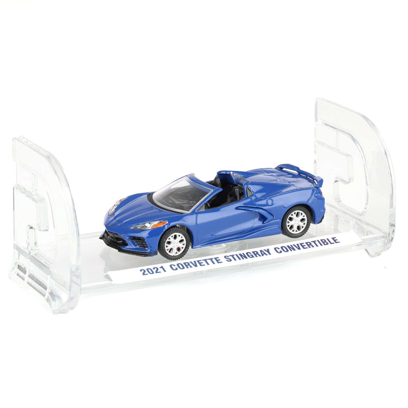 1/64 2021 Corvette Stingray Convertible, Elkhart Lake Blue, GreenLight Muscle Series 30