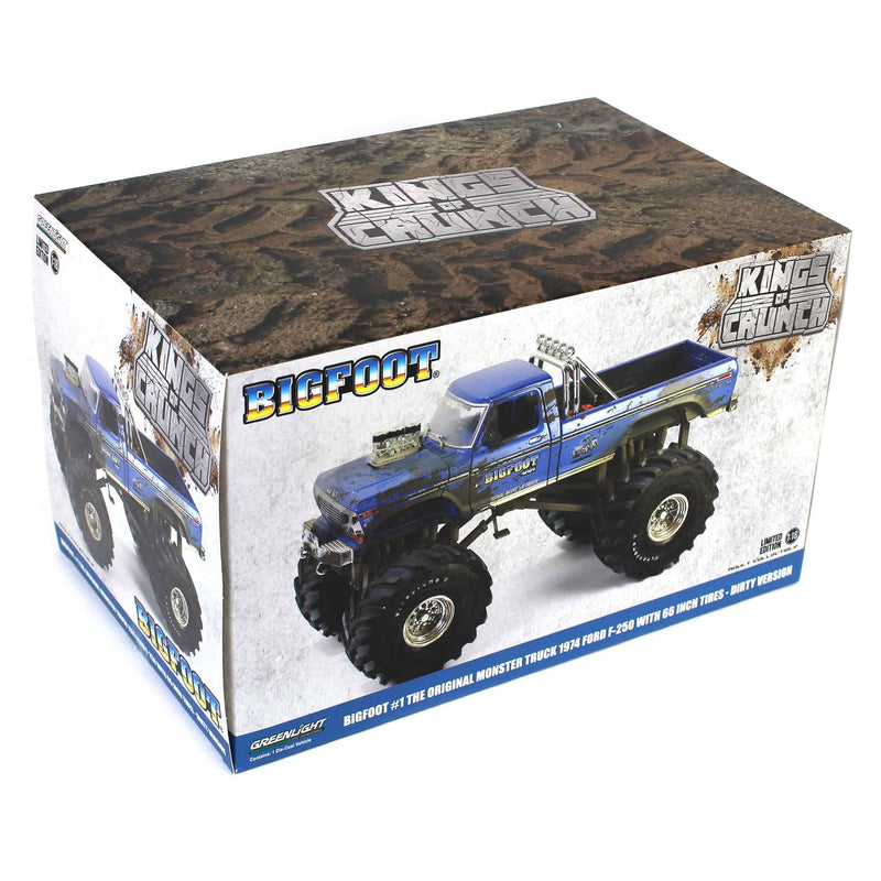 1/18 Kings of Crunch Bigfoot #1, 1974 Ford F-250 Monster Truck with 66-Inch Tires, Dirty Version