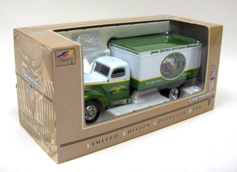1/25 1942 Chevrolet Box Truck Bank with John Deere Hay Tools, 100th Anniversary