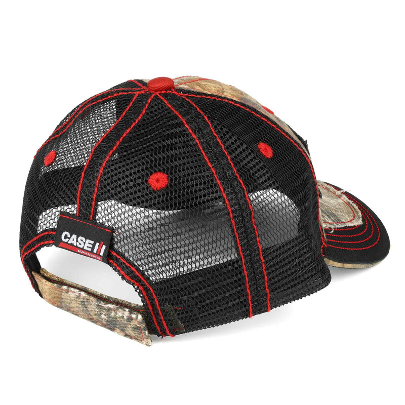 Case IH YOUTH cap distress with Camo and Black Mesh