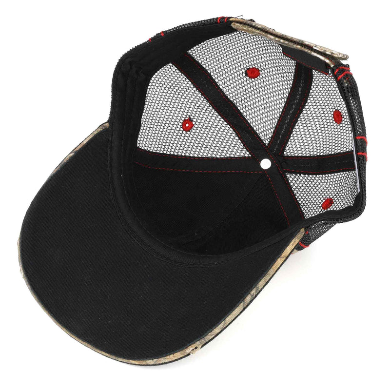 Case IH YOUTH cap distress with Camo and Black Mesh