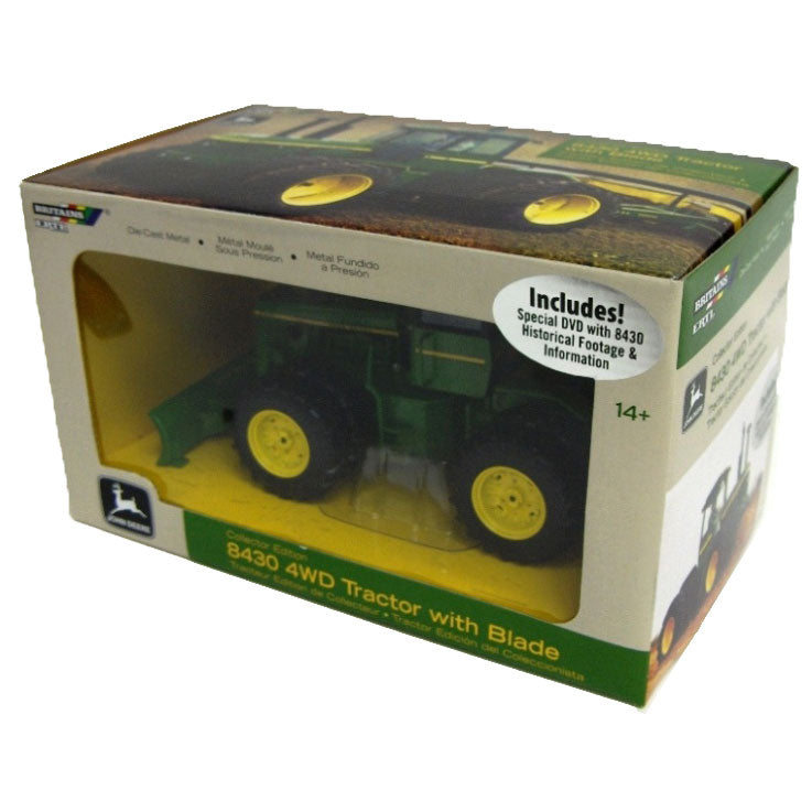 1/32 John Deere 8430 4 Wheel Drive Articulating Tractor with Duals, Blade and DVD, Collector Edition by ERTL