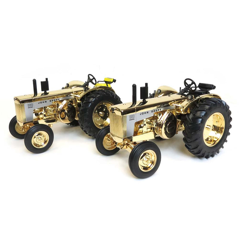GOLD CHROME 2 Piece Set ~ 1/16 Two Cylinder Club John Deere 850 by ERTL, Show & Award Versions