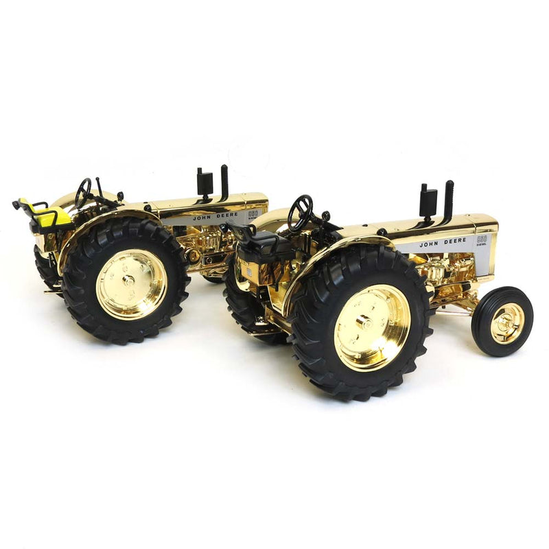 GOLD CHROME 2 Piece Set ~ 1/16 Two Cylinder Club John Deere 850 by ERTL, Show & Award Versions