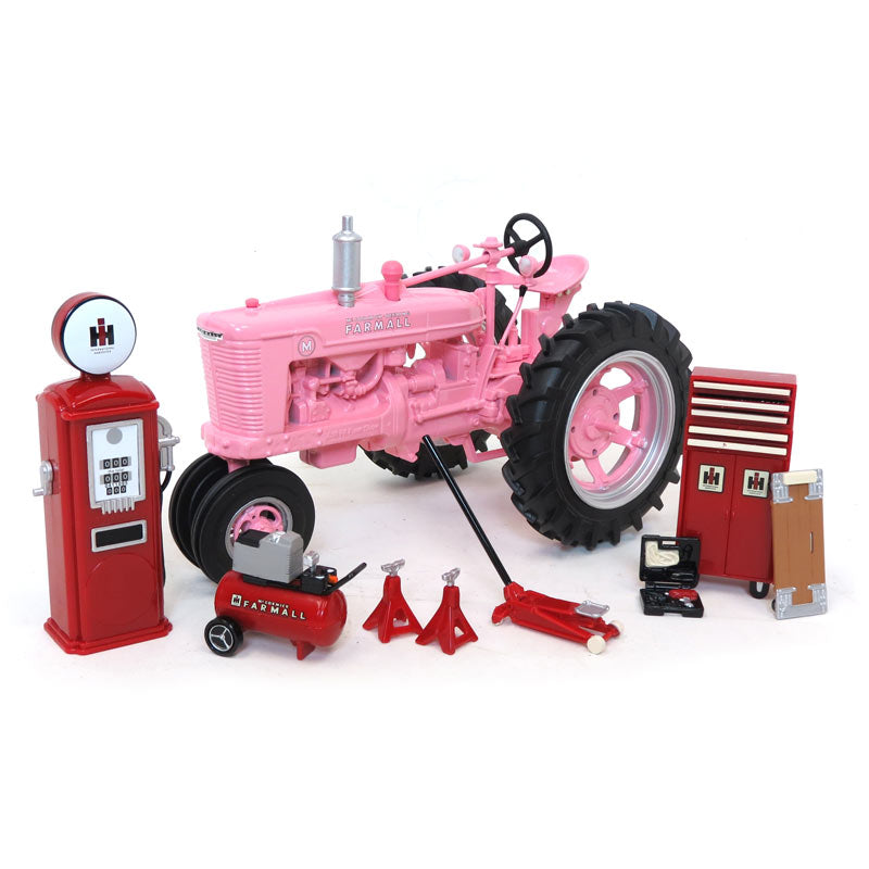 1/16 1939 Pink IH Farmall M Parts & Service Set by ERTL, 2018 PA Farm Show Edition
